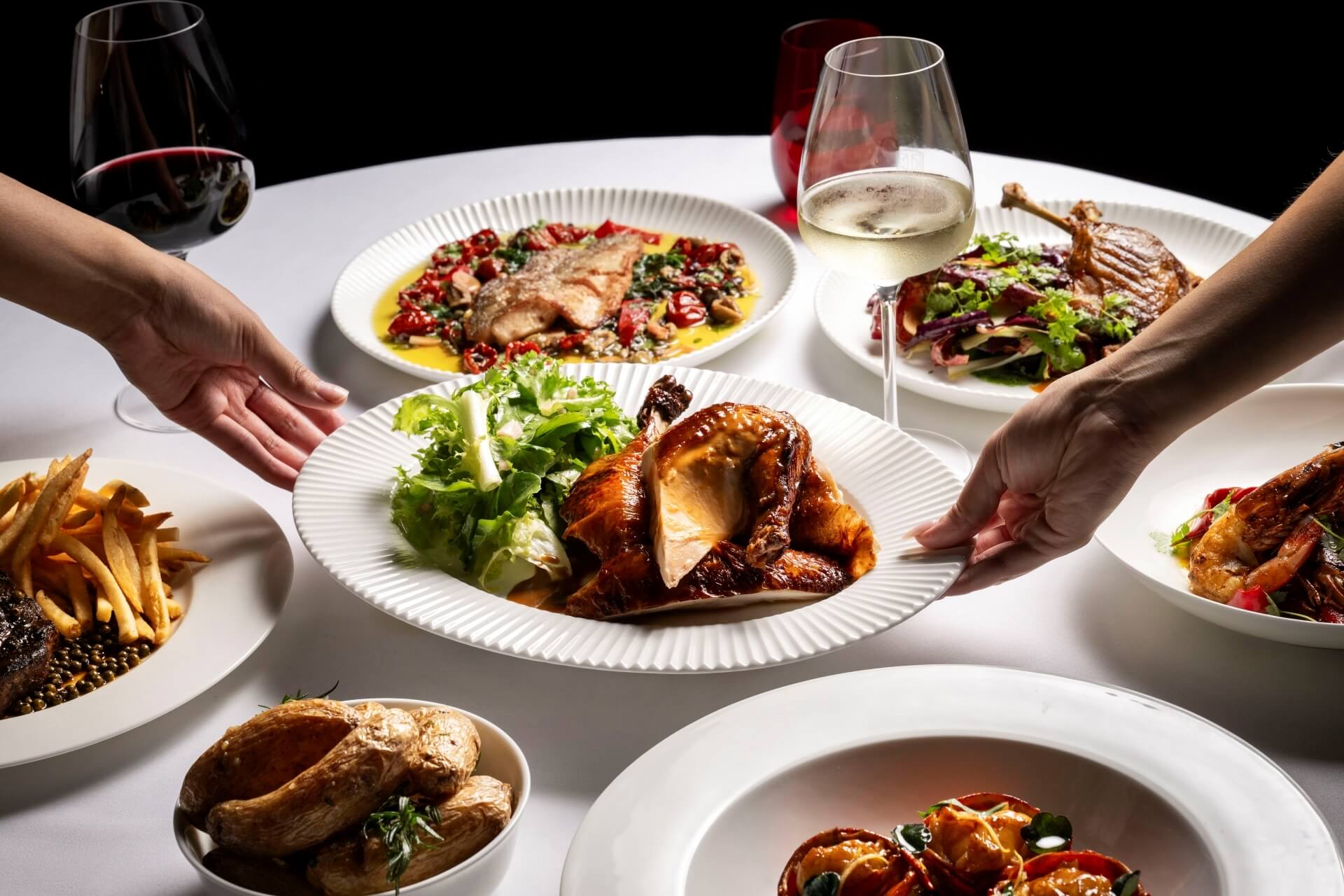French brasserie dishes and wine at Ananas Bar & Brasserie